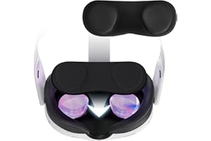 NEWZEROL 2 Stück Ersatz für VR Lens Protect Cover Staubschutzhülle für Quest 3/ Quest 2/ Quest/Pico 4, abwaschbare Schutzhülle - Schwarz