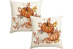 Artoid Mode Orange Pumpor Löv Höst Kuddfodral 45 x 45 cm Set med 2