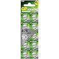 GP A76F-2C10 button cell batteries (A76 / AG13), 10 pieces multi-sparpack GP brand goods [1.5 V - without mercury]
