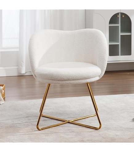ATMOSPHERA Poltrona Amza In Bouclette Bianca - Design Morbido E Confortevole, Dimensioni 65,5x70x82,5 Cm - 3