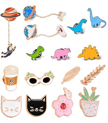 Broches En Émail Chat Noir,7 PCS Lot De Broches Mignonnes Pour Femmes Et Filles Épingles à Revers En Émail Avec Motif Chat Ludique Pour Vêtements Sacs Et Écharpes