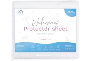 BABY COMFORT Wasserdichter Matratzenschoner 160x70 Babybett atmungsaktiv Frottee Schutzdecke