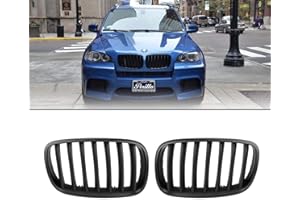 BESIDE_AUTO Rejillas delanteras E70 E71 X 5 X6 07-13 Negro Mate Sport Kidney – par