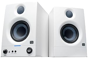 PreSonus Eris 3.5BT Gen 2, Altoparlanti Attivi da Scrivania 3.5" con Bluetooth per Multimedia, Gaming, Produzione Musicale di Qualità Studio, Potenza 50 W - Bianco