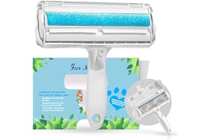 Fur Magic Reusable Pet Hair Remover Roller for Dog, Cat and Other Pet Hair with Improved Handle, Easy to Clean Lint Remover for Furniture, Sofa, Carpet and Bedding, Blue