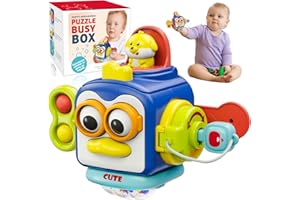 Hapikids Montessori Spielzeug Ab 1 Jahr - 6 in 1 Motorikspielzeug, Baby Sensorik Spielzeug, Kinderspielzeug, Geschenk für Junge und Mädchen, Motorikwürfel