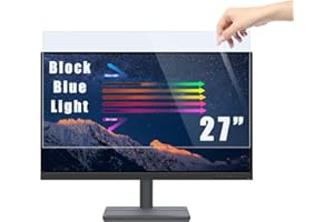 PYS 27 Pollici Protezione Dello Schermo di Blocco Della Luce Blu per Monitor Del Computer Unisersal Rimovibile 16:9 Proporzioni 27 "Anti Luce Blu Filtro Anti Riflesso per la Protezione Degli Occhi