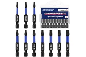HPHOPE Torx Bit Set 10 Stück, Torx Bits T10/T15/T20/T25/T30/T40, Bit-Sortiment, 1/4" Sechskantschaft, Länge: 50 mm