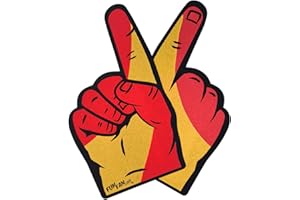 FUN FAN LINE Manos de Espuma con Dedo Gigante - Bandera España | Kit de 2 Manoplas de Animación para Eventos Deportivos, Fiestas y Celebraciones | Accesorio para Partidos, para Aficionados.