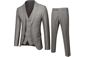 GENERIC Herren Anzug 3 Teilig Modern Fit Hochzeit Anzüge Komplett Business Blazer 3-teiliger Jacke Weste Hosenanzug Slim Fit Männer Vintage Party Klassisch Charmant Sets Herrenanzug Set