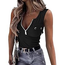 トップス SLEEVELESS ZIP RIB KNIT TOPS Sleeveless Rib-Knit Sweater Vest Half Zip High Collar | eBay