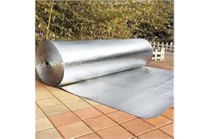 NAKAN Rotolo Isolante Riflettente, 4-5mm Pannello Termoriflettente in Polietilene per Caloriferi, Isolamento Termosifoni Termico per Porta Garage Tetto(Size:1x30m(3x98ft))