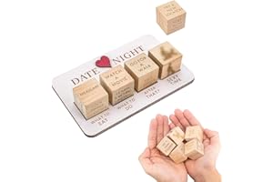 NIKSULTANT Date Night Dice Kit,Date Night Dice for Couples,Wooden Fun Dice Games Set, Valentine Day Date Night Dice Funny Valentines Day Anniversary Birthday Gift