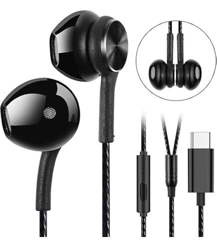 UNVO Type-C Hi-Fi Earbuds, In-Ear Monitors with Braided Cable