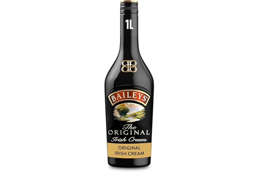 Baileys Original Irish Cream Liqueur | 17% vol | 1L | Fine Irish Whiskey & Dairy Cream | Rich Chocolate & Vanilla Flavours | Great Over Ice or in Cocktails
