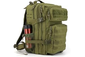 Zulik 45L Military Tactical Backpack for camping hiking trekking or travelling used by the Military as MOLLE army Assault Pack bug out and camouflage Hunting Rucksack