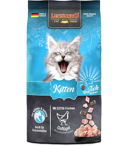 LEONARDO Kitten GF Katzenfutter 300g – Mit Frischem Geflügel & Makrele, Getreidefrei, Made In Germany
