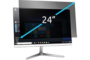 Kensington Filtro de Privacidad, Protector Extraíble Bidireccional para Monitor de 24" 16:10, Revestimiento Antideslumbrante y Cubierta Reversible con Reducción de Luz Azul Antifatiga Ocular, 628339