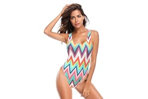 SHEKINI Costume da Bagno Intero per Donna Imbottite Collo Bassa Larghe Straps Beachwear Elegante U Backless Slim Mare Costumi Interi
