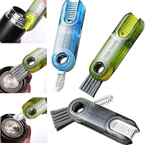 Brosse De Nettoyage 3 En 1 - Pour Fentes, Bouteilles Et Couvercles De Tasses - Design Ergonomique