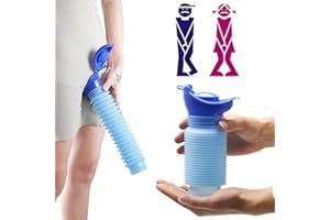 WIKEA Urinale da Bagno Unisex, Contenitore per urina restringibile e Riutilizzabile con Coperchio e Tubo per Donna, Uomo e Bambino - Toilette Mobile per Esterni, Accessori da Campeggio