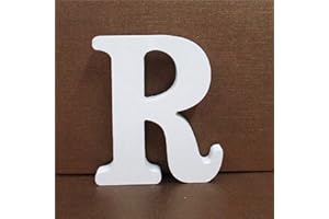 Gspirit Decorativo De Madera Letras, Pared Letras 26 Letras Madera Alfabeto para Niños Bebé Nombre Cumpleaños Fiesta Boda Casa Decoración (R)