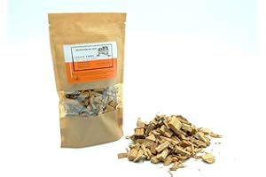 AlcoFermBrew Eichenholzchips Cognac 100g - aus Cognac Fässer | Räucherholz | Eichenholz Chips | Holzspäne | Holzfässer