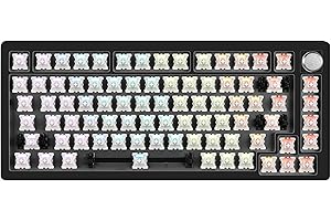 DrunkDeer Tastiera meccanica A75, tastiere da gioco TKL, interruttore magnetico iper veloce, RGB cablato USB compatto 82 tasti con manopola nera