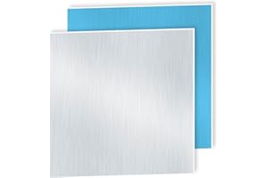 iMeistek Lot de 2 plaques en aluminium 6063 avec film de protection des deux côtés, 300 mm x 300 mm x 1 mm d'épaisseur