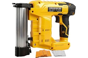 Uppgraderad 18GA trådlös spikmaskin, kompatibel med Dewalt 20V batteri, borstlös elektrisk spikpistol med 1 000 spikar och 1