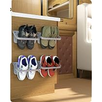 Support Bottes Muraux Haiabei - Lot De 2 - Métal Noir - Organisateur 4 Paires - Entrée, Placard, Garage