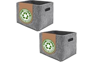 DuneDesign Zestaw 2 szt.: 100% filcowe pudełko do przechowywania, 32 x 26 x 23, organizer, filcowy, kosz do przechowywania, składane, na półki, filcowy kosz do przechowywania schodów, antracyt