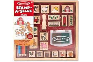Melissa & Doug Stamp A Scene Farm | Arts & Crafts | Stamp Sets & Stencils | 4+ | Gift for Boy or Girl