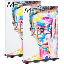 woshilaoDS 2 Pièces Présentoir de Table Acrylique, Porte-affiches Acrylique, Chevalet de Table, Support Menu de Livre Transparent Format A6, Support de Marchandises woshilaoDS 2 Pièces Présentoir de Table Acrylique, Porte-affiches Acrylique, Chevalet de Table, Support Menu de Livre Transparent Format A6, Support de Marchandises