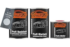 ‎TRISTARCOLOR TRISTARcolor Autolack Set Dose spritzfertig für VW/Volkswagen LA7W Reflexsilber Metallic/Reflex Silver Metallic Basislack + 2K Klarlack 2,5L