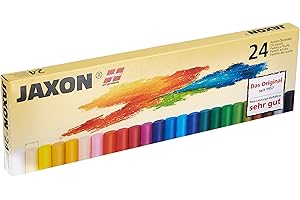Honsell 47424 - Jaxon Ölpastellkreide, 24er Set im Kartonetui, brillante, lichtechte Farben, ideal für Künstler, Hobbymaler, Kinder, Schule, Kunstunterricht, frei von Schadstoffen