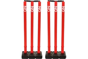 22YardsPro ND Sports Wicket Stumps with Bail – Durable, Lightweight & Portable Cricket Set for All Surfaces | Indoor & Outdoor Use | Includes Mesh Carry Bag