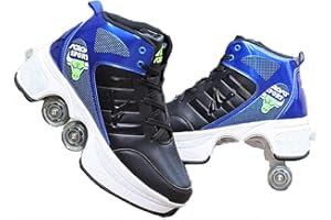 Pinkskattings@ Damen Und Mädchen Rollschuhe Skateboard Schuhe Kinderschuhe Mit Rollen Skate Shoes Rollen Schuhe Sportschuhe Laufschuhe Sneakers Mit Rollen Kinder (Weiß