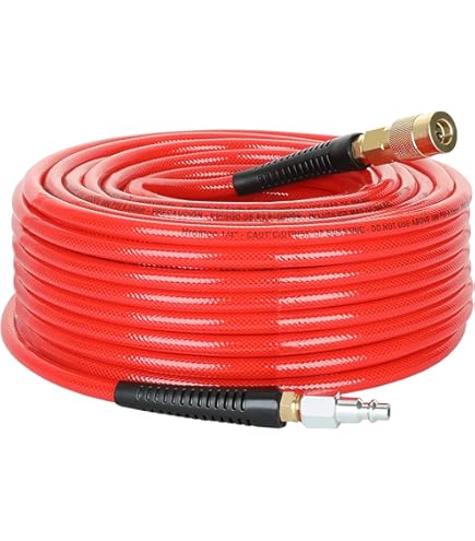 Air Compressor Splitter 2 Way AIRTOON 2PCS 4-Way Straight Air Manifold Splitter, Line Type Air Compressor Splitter With 4 Couplers And 1/4\" MNPT Plug,1/4 Inch NPT Air Fittings, Red And Blue 4