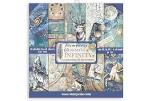 Stamperia International SBBS67 Mini-Sammelblock – Cosmos Infinity, Mehrfarbig, 20,3 x 20,3 cm