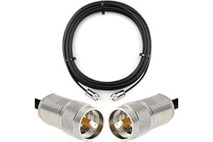 RANGEFUL 5m PL259 auf PL259 UHF Koaxialkabel — Wetterfestes HF-240 (LMR 240 Äquivalent) Verlustarmes Verlängerungskabel — PL Antennenkabel für CB Funk HAM Funkgerät SWR Antennen Amateurfunk