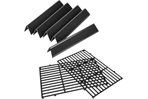 GFTIME Grilles de barbecue en fonte de 38,9 cm et 44,5 x 30 cm pour barbecue à gaz Weber Spirit E-310/320/330, Spirit II E-310 S-310, RÖSLE VIDERO G3 - Remplacement pour plaque chauffante en