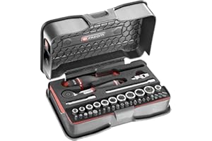 Facom PM.R161-6 - TACA PIANKOWA 1/4' NIV 6 MM, czarna, czerwona [Pudełko i narzędzia nie są dołączone]