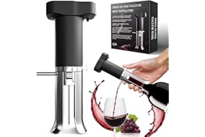 ZONSUSE Aérateur de Vin Électrique, 3-en-1 Distributeur de Vin, Verseur et Carafe Intégrés, Système de Préservation du Vin, Conserve le Vin 10+ Jours, Cadeau pour les Amateurs de Vin (Noir Argent)