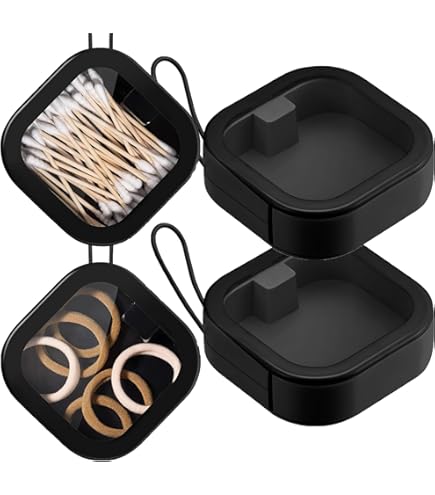 Hipiwe 4-in-1 Wattestäbchen-Halter - Kompakter Reise-Organizer Für Hygieneartikel