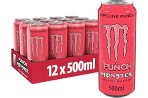 ‎MONSTER Monster Energy Pipeline Punch, 12x500 ml, Einweg-Dose, mit einem Mix aus Maracuja, Orange und Guave