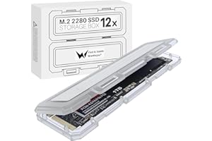 Wanfocyu 12er-Pack durchsichtiges M.2 2280 SSD-Kunststoff-Festplattengehäuse für Samsung/Kingston/WD/Silicon, M.2 NVMe/AHCI 2280 SSD-Aufbewahrungsbox (SSD Nicht im Lieferumfang enthalten)