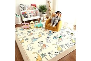 Single tree forest Tappeto Morbido per Bambini, 2,5 cm più spesso Coperta strisciante, Tappeto Camera da Letto Bambini, Tappeto del Soggiorno-Dinosaur Park-80 * 120cm