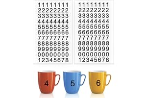 TINSHOW 198 Pegatinas de Números Adhesivos, Resistentes a la Intemperie, Pegatinas de Números de Inicio Adhesivo Casa Negro Pegatinas de Números Fáciles de Colocar para Exteriores