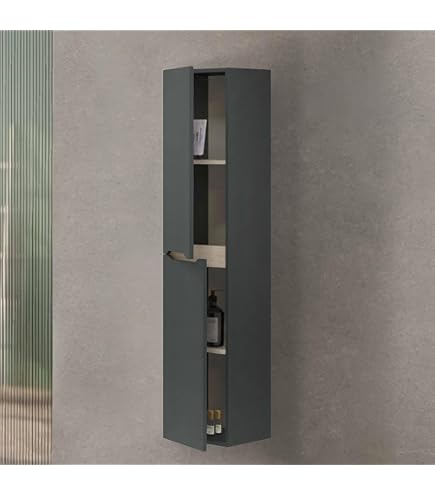 Colonna Bagno Sospesa Kiamami Valentina - 2 Ante In Legno Olmo Leone 136x31.5x31.5cm - Gi&agrave; Assemblate